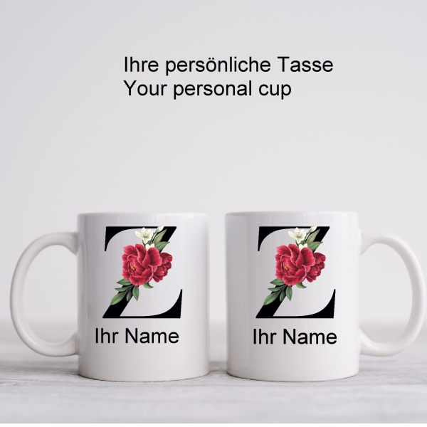 Tasse mit Monogramm Z